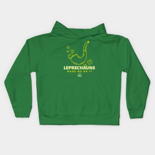 Leprechauns made me do it Kids Hoodie